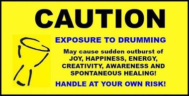 Drumming Caution Sign